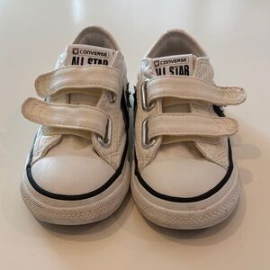 Converse Kids White Velcro Sneakers